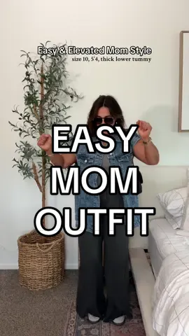 Flowy pants are everything #momstyle #midsizesummeroutfit #midsizeamazonhaul #midsizesummeroutfit2024  #pinterestoutfit #flowypantsoutfit #denimvestoutfit #size10fashion #freepeopleinspired #midsizefashion 