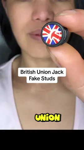 UK Union Jack Flag Logo Fake Stud 🇬🇧 👌 #earstuds #fakeplugs #fakeearrings #unionjack #uk #ukflag #earrings #studs #jewelry #jewellery #fashion #mensearrings #piercing #fy #fyp #foryou #foryoupage #capcut #tiktok #conslounge 