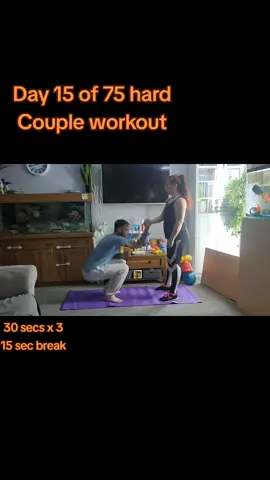 Day 15 of 75 hard. Decided to do a couples workout to change it up a bit, was good fun and good to do something together too. Juice plus perform used for muscle growth and recovery #75hard #Fitness ##motivation #juiceplus #exercise @Nuria Webster ✨ 