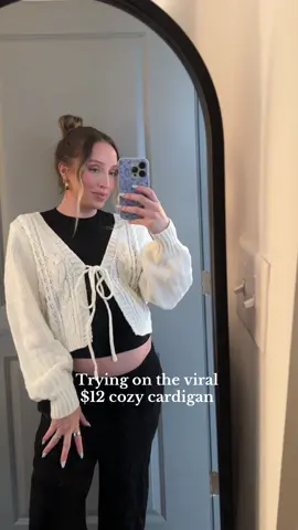 It’s giving cool girl grandma chic #tiktokshop #cardigan #cozy #OOTD 