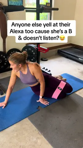 Alexa ignores me when i want to change the song but starts talking when i say “lets go”🙄 #firstworldproblems #alexaignoresme #amazonalexa #alexa #millenialmusic #fitmomlife 