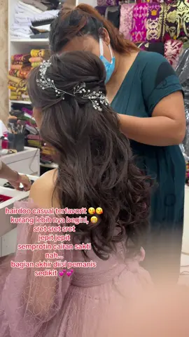 hairdoo casual setengah gerai 🙏🙏 #hairdoo #hairstyles #casual #fyp#fypシ゚viral #fouryoupage #prewedding #ayuratna  
