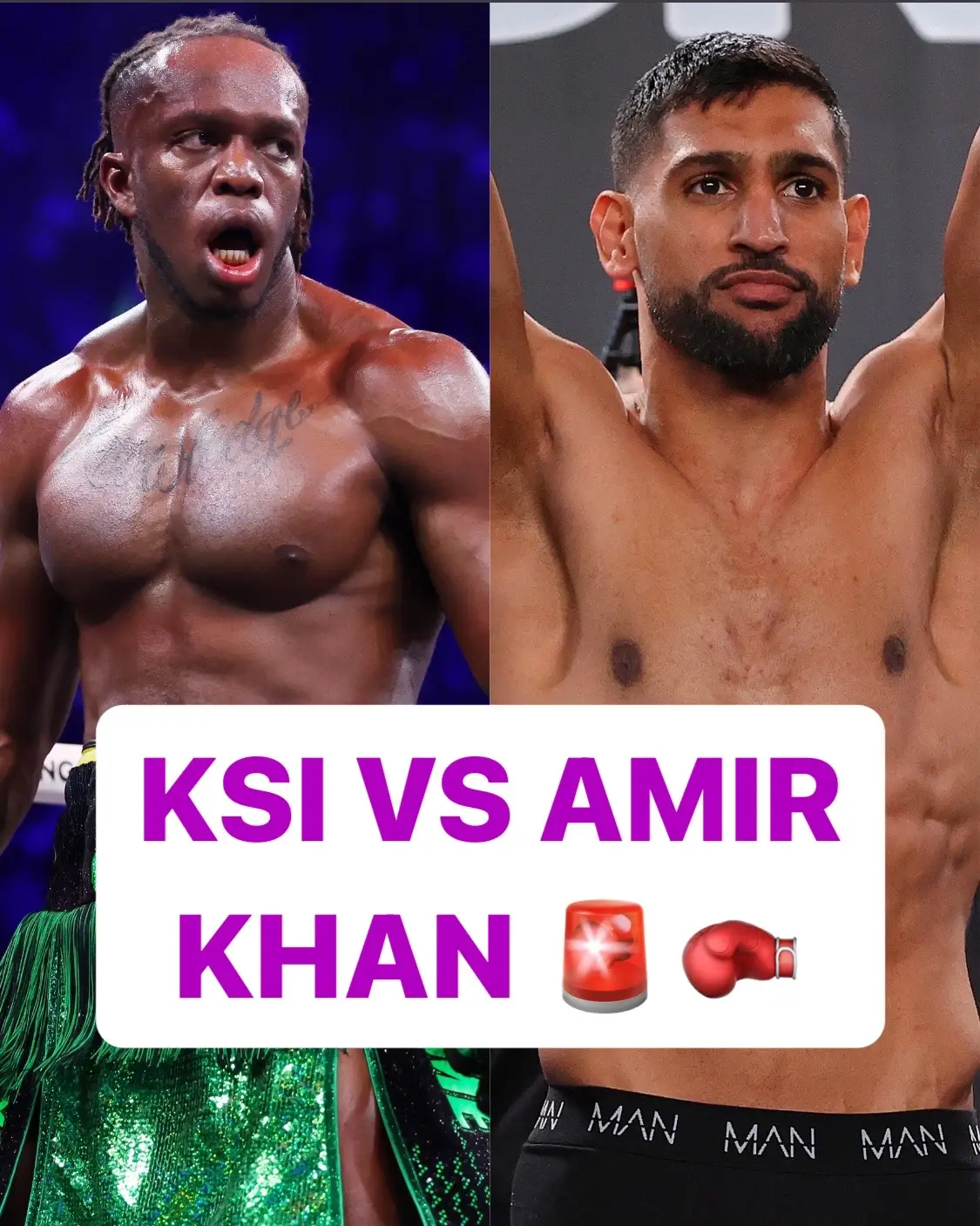 Ksi & Amir Khan about to squabble allegedly 👀  #ksi #amirkhan #boxing
