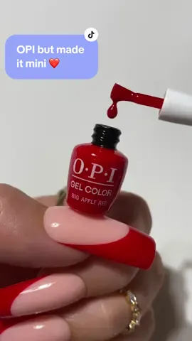 @OPI but made it mini ❤️ turned the iconic much loved ‘BIG APPLE RED’ into a miniature…and it’s got drip  #OPIPartner #AskForOPI  #AD