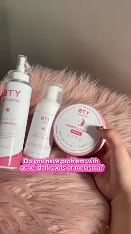 Acne, Melasma & Darkspots problem? Try this! 🥰✨  Our Best-Seller skin care set available worldwide! Comment your country to order!🥇 #varicoseveins #peklatcream #trending #skincare #ofw #ofwkuwait🇰🇼🇵🇭 #ofwtaiwan #japan #trend #acne #melasma #btyadvance #peklatcream #btydailyradiance #btyovernightmask #skincareroutine #morningroutine #nightroutine #darkspots 
