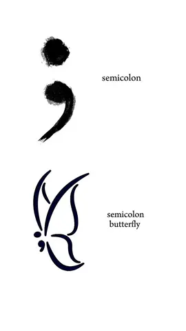 The semicolon symbolizes a continuation of someone’s life. #semicolon #semicolonbutterfly #fyp #foryou #viral #MentalHealth #tiktok 
