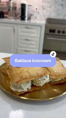 Baklava + Icecream #yummy #SummerRecipes #tiktokcookbook 