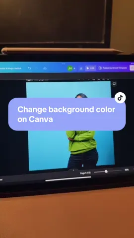I just want to reiterate that there are so many ways to do one thing on canva (which is something I absolutely love about this app ) and this is one of the many ways that one can change the background color! #canvadesign #canvatrick #canvatips #socialmediamanager #tipsforsocialmedia 