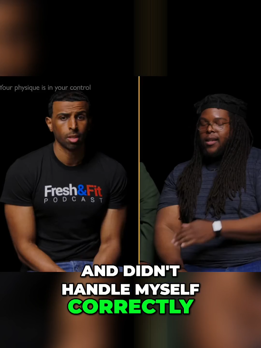 Fit men and overweight men discuss whether their physique is in their control. #Health #Exercise #Body #SelfLove #BodyPositivity