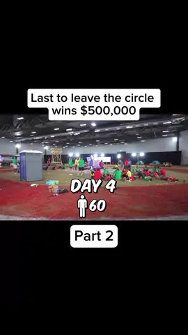 Last to leave the circle wins $500,000 (Part 2) #challenge #mrbeast #fyp #circle 