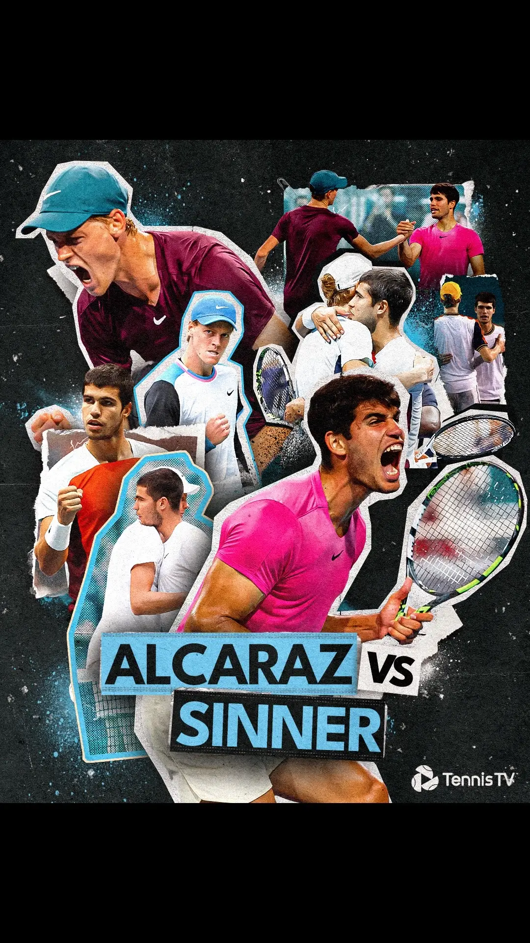 THEIR BIGGEST MATCH SO FAR 🥵 #tennis #sinner #alcaraz 