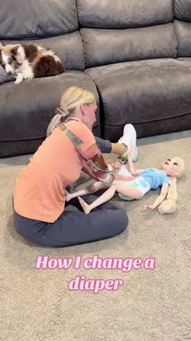 As I mentioned, if they were particularly squirmy, I’d have someone help (husband, family, neighborhood friends, etc.) But I was able to do it myself most of the time. And don’t worry, I never accidentally hurt them. #mom #MomsofTikTok #baby #babytok #diaper #diaperchange #momtok #momlife #amputee #prosthetic #disability #disabilitytiktok #fypage 