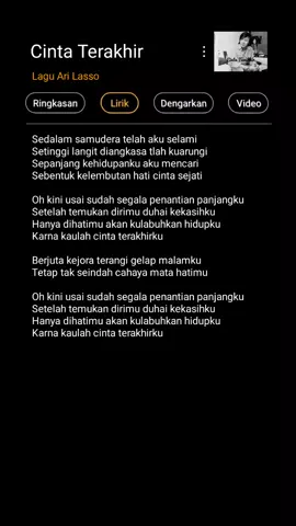 Cinta Terakhir. Lagu Ari Lasso #fypシ゚viral 