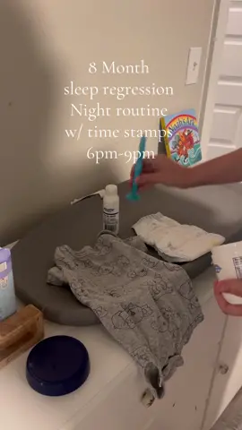 Baby Night routine during a sleep regression🤍 #mom #baby #MomsofTikTok #momtok #babiesoftiktok #momlife #overstimulatedmom #tiredmom #babynightroutine #newbornnightroutine #8monthsleepregresssion #6monthsleepregression #sleepregression #sleepregressionisreal #foryou #foryoupage #fypシ゚viral 