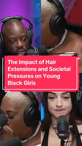 The Impact of Hair Extensions and Societal Pressures on Young Black Girls #freshandfit #freshandfitpodcast #podcast #podcastclips #tommysotomayor #blackgirl #shorts 