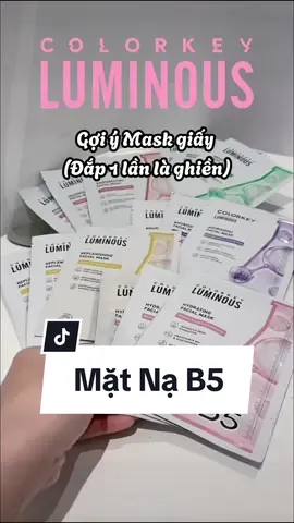 Ở đây có 5 màu mặt nạ cấp ẩm B5 siuuu hot hittt 🤗🤗🤗 ta nói xài nó đoãaaaaa ✨✨✨ #colorkeyluminous #colorkey #colorkeyvn #keymakeupcolor #mask #facemask #beautytips #makeuptok #skincareroutine #BeautyTok #tiplamdep #asmr #lamdep #beauty #goclamdep #matnacolorkey #xh #fyp #viral #LearnOnTikTok 