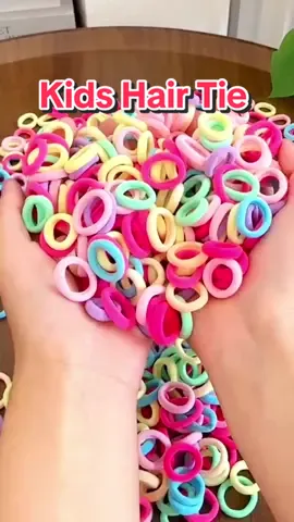 100pcs Elastic Hair Ties #babyhairaccessories #hairclip #hairstyle 