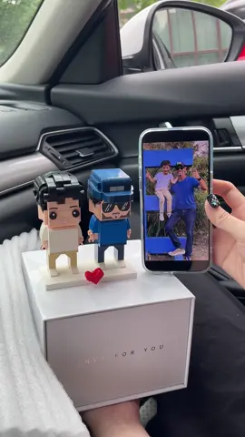 Unique Father‘s Day gift idea! 🎁 Brick Figure customized with your photo! 📸#brick #minebrick #fathersdaygift 