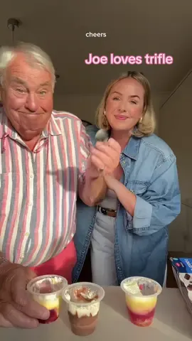Joe loves trifle 🥹💘 #tastetest #trifle #foodreview #lidl #fatherdaughter #dadanddaughter #mukbang @LidlGB 