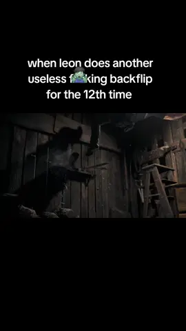 safely back up ❌️ almost get decapitated ✅️ #re4 #re4remake #residentevil #residentevil4 #residentevil4remake #leonkennedy #uselessbackflip 