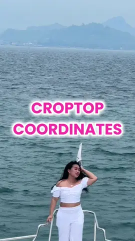 Of course, hindi pwedeng si boyfie lang ang a-aura. More to choose on the shop where I bought these coords, sadyang natripan ko lang talagang pants ang suotin rather than dress 🤗 #subicyachtparty #yachtcruise #coordinatesoutfits #allwhiteoutfit 