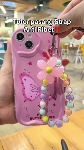 Sebuah tutorial, Anti Ribet pasang Tali Strap‼️‼️#fyp #fypシ #tutorial #talistrap #phonestrap #butterfly #flower #murah #rekomendasi #android #iphone #PromoGuncang66 