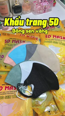 khẩu trang bông sen vàng ✨✨#review #unboxing #unbox #khautrang5d #khautrangbongsenvang #bongsenvang #xuhuong #viral #fyp 