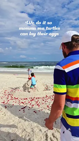 Save a turtle, smash your castle! #sand #sandcastle #sandsculpture #sandart #satisfying #oddlysatisfying #beach #engagement #proposal #shesaidyes 