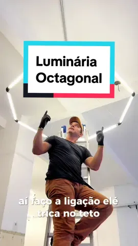 Materiais necessários: 8 soquetes para lâmpada fluorescente com rabicho 8 cotovelos 45° soldável 25mm 8 lâmpadas tubular led 60cm 5,5metros cabo eletrificado para luminária  2 conector wago 2,5mm Fita isolante #luminarias #eletricista #eletrica #facavocemesma #facavocemesmo #DIY #dıy #diydecor 