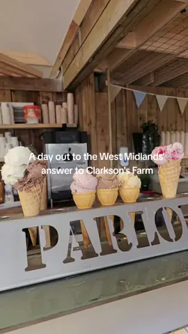 This FREE to enter Ice Cream Parlour is a family run business taking inspiration from the hit Amazon Prime show Clarkson's Farm! Having undergone a recent transformation, the floral decor looks fabulous and we loved the indoor & outdoor play areas for young children.  I'm sure this is going to prove to be a lovely hub for the local community 🍦🤍 You can expect : 🐐 Donkeys, Alpaca, Goats, Pigs & Piglets  🍦 Good range of @snugburys ice cream 🎂 Deli serving pastries & pies  🍽 Cafe serving hot & cold food and drinks  🚜 Small ride on toys 🪣 Outdoor sand play area  ⛱️ Outdoor seating  🌸 Cafe with indoor seating & a small play area   📌 Bobby's Ice Cream Parlour  🍦 Staffordshire, West Midlands  🎟 FREE entry to customers  🐕 Dog friendly  🚘 Free parking  #westmidlands #daysoutwiththekids #staffordshire #midlands #birmingham 