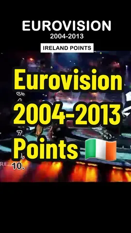 Eurovision 2004-2013, Ireland points 🇮🇪 #eurovision #esc #eurovision2024 #ireland #fyp #foryoupage #fypシ゚viral 