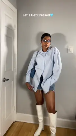 Denim Blues 🩵💙 #styleinspo #denimskirt #fashiontiktok #fashioninspiration #OOTD #fitcheck #outfitideas #casualoutfits #style #ootdfashion #springstyle #miniskirtoutfit #pixiecut 