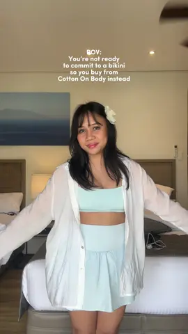 When you make cute active clothes your swimsuit @COTTON ON  #summeroutfit #swimwear #activewear 