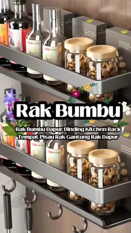 Rak Bumbu Dapur Dinding Kitchen Rack Tempat Pisau Rak Gantung Rak Dapur Rak Sendok Garpu Aluminium Dengan Cat Coating Anti Panas Dan Anti Karat Bisa Dicuci baru Hanya Rp63.000 - 174.000