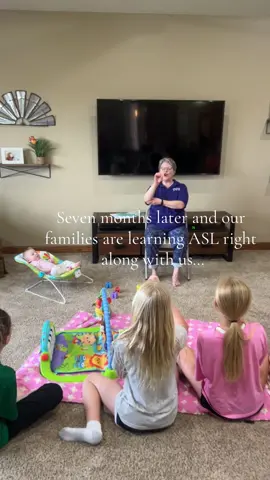 Ohana means family, family means no one gets left behind or forgotten🥹❤️   #deafculture #deafkidsrock #signlanguageforbabies 