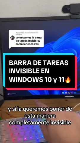 Respuesta a @Maclein Barra de tareas invisible en Windows 10 y 11😍 #fyp #gamer #gaming #pcgamer #pc #setupgamer #windows10 #windows11 #windows 