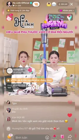 Võ Hà Linh Livestream 6.6 chơi lớn tặng minigame luôn 2 máy hút bụi 2tr6 kìa bà con 😶😶😶 #vohalinh #chienthanlivestream #vohalinhlivestream #300kview #livestream #6_6sinhnhattiktokshop #vohalinhofficial 