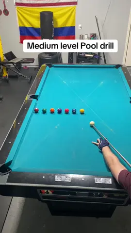 Medium pool drill#pool #billiards #trickshots #poolplayer #satisfying #tips #drill 