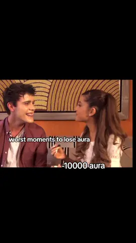the way he actually thought she going to kiss him when she actually blew his eyelid 💀 #fyp #foryou #arianagrande #aura #viral #cloud_ari3 