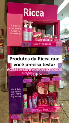 Produtos da Ricca que você precisa testar!🧴🫧🎀💖  #fyp #foryoupage #ricca #autocuidado #girls #skincare 