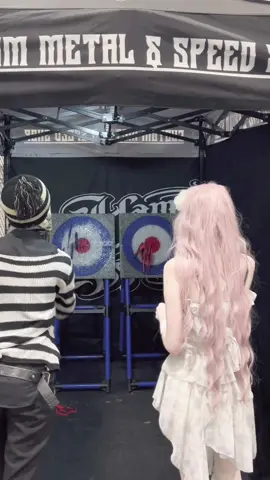 got all the axes on the target.. blew the horn for me xD  〜 shin : @kit  〜 @MCM Comic Con #mcmcomiccon #nana #nanacosplay #reiraserizawa #shinokazaki 