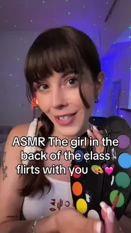 Replying to @AvaSHULER1414 Shuler ASMR The Girl in the back of the class has a crush on you & flirts with you 🫣🎨💓 (long form vid is on YouTube)  #asmrvideo#asmr#asmrsounds#asmrroleplay#asmrroleplays#asmrtiktok 