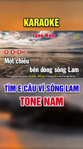 TÌM EM CÂU VÍ SÔNG LAM KARAOKE TONE NAM