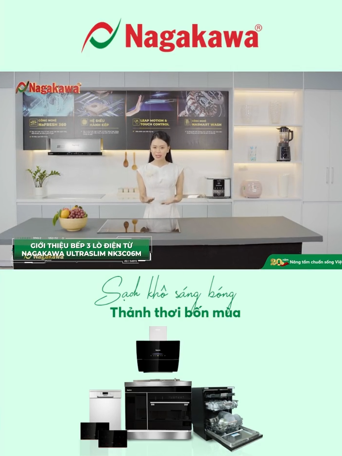 Bếp 3 lò điện từ Nagakawa Ultraslim NK3C06M - Chế độ bảo hành lên đến 5 năm - 1 đổi 1 trong vòng 3 tháng! #nagakawa #nagakawagroup #giadinh #dieuhoa #thietbigiadung #songkhoe