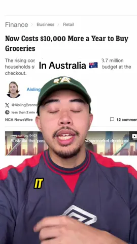 Groceries in Australia costs $10,000 more 🇦🇺 sydney as well #sydney #australia #aussie #australian #groceries #budget 