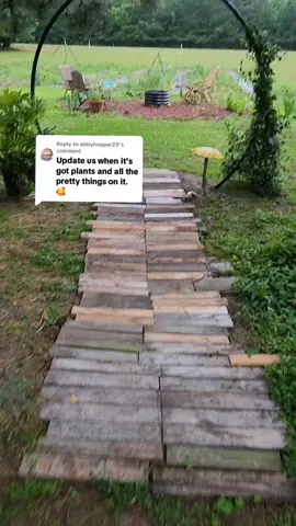 Replying to @abbyhopper29 Part 2 of the diy moongate! It's a work in progress but coming together nicely! 😁💚 #moongate #DIY #diyproject #garden #share #happywifehappylife #farm #fairygarden #follow #homestead #husbandsoftiktok 