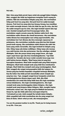 #suratuntukmama #mama #mamatersayang #mamaterbaik #iloveyoumaa #loveyoumom #tentangmama #bunda #foryou #galaubrutal #sadstory #xyzbca #quotes #fyp #galaustory #sadvibes #xyzcba #quotesaesthetic #fypシ #sadvibesonly #xyzbcafypシ #quoteshariini #fypage #quotestory #bundapotret #MentalHealth #mentalhealthmatters #brokenhome #pikirankacau #nangisdipojokan #ibudananakperempuan #aries_sadgirl 