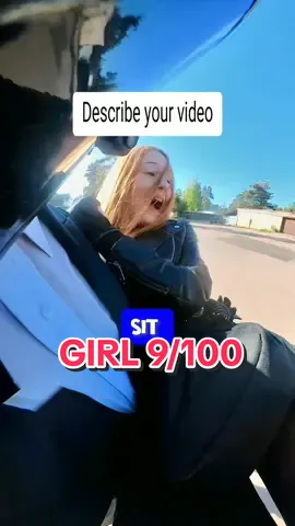 GIRL 9/100 - Amazing girl didn't expect I came for her. I love to see this kind of reaction 🔥 Motorcycle Rizz works every time! do you want more video with her? #100GirlsChallenge #BikeLife #MotoGirl 