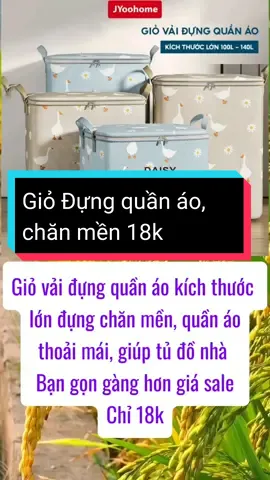 Giỏ đựng quần áo, chăn mền rộng rãi gọn gàng lắm #hiengiadung #giodungquanao #tủ #thinhhanh #xuhuong #viral 