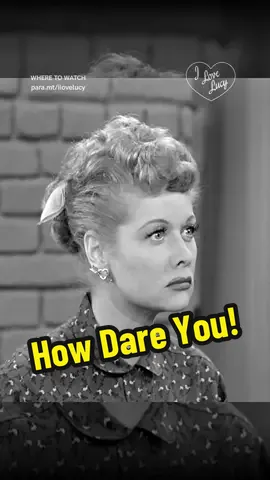 How dare you, Ricky! #ilovelucy Now Streaming on Paramount+ #lucilleball #1950s #classictv